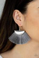 Paparazzi Accessories Fox Trap Silver Hook Fringe Earrings