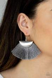 Paparazzi Accessories Fox Trap Silver Hook Fringe Earrings