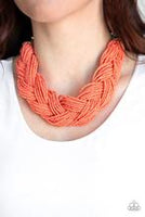 The Great Outback orange Coral Paparazzi Accessories Sead Bead necklace