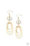 Paparazzi Drop-Dead Glamorous Gold Earring Bling