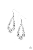 Paparazzi Here GLOWS Nothing White Earring Bling Rhinestone