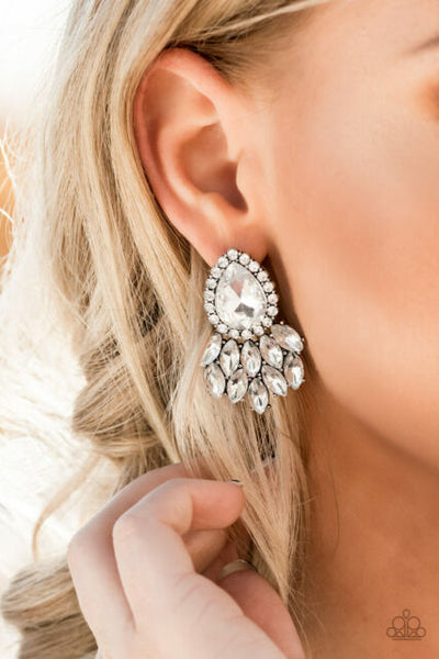 Paparazzi A Breath of Fresh Heir White Earring