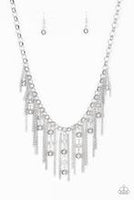 Paparazzi Accessories Necklace Ever Rebellious Silver Fringe