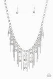 Paparazzi Accessories Necklace Ever Rebellious Silver Fringe