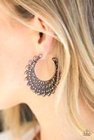 Paparazzi Accessories Funky Flirt Copper Hoop Earrings