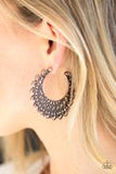 Paparazzi Accessories Funky Flirt Copper Hoop Earrings
