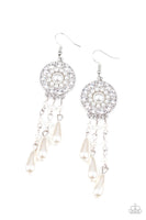 Paparazzi Dreams Can Come True White Earring Bling Pearl