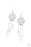 Paparazzi Dreams Can Come True White Earring Bling Pearl