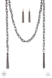 Paparazzi Scarfed for Attention (Gunmetal) BB Necklace Black