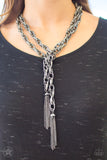 Paparazzi Scarfed for Attention (Gunmetal) BB Necklace Black