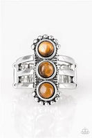 Paparazzi Accessories Rio Trio Orange Ring Silver