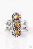 Paparazzi Accessories Rio Trio Orange Ring Silver