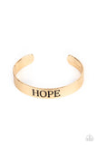 Hope Makes The World Go Round Gold Bracelet Paparazzi Accessories
