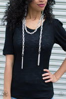 Paparazzi Scarfed for Attention (Silver) BB Necklace
