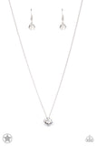 What A Gem - White Solitaire Necklace Paparrazi Accessories
