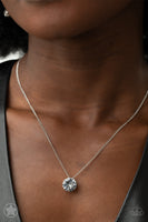 What A Gem - White Solitaire Necklace Paparrazi Accessories