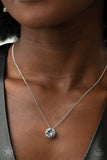 What A Gem - White Solitaire Necklace Paparrazi Accessories