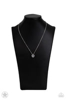 What A Gem - White Solitaire Necklace Paparrazi Accessories