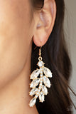 Ice Garden Gala Gold Bling Earrings Paparazzi Accessories