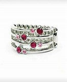 Paparazzi Accessories Sparkle Showdown Pink Ring Silver Bling