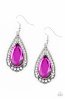 Paparazzi Accessories Superstar Stardom Pink Earring Bling Teardrop