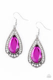 Paparazzi Accessories Superstar Stardom Pink Earring Bling Teardrop