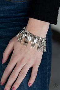 Paparazzi Accessories Brag Swag Silver Fringe Bracelet