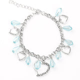 Paparazzi Accessories Tune My Heart Blue Bracelet Charm Silver Love