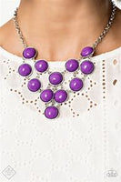 Paparazzi Pop-YOU-lar Demand - Purple Bead - Silver Necklace - Trend Blend / Fashion Fix Exclusive July 2019