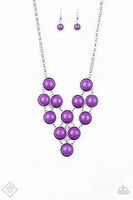 Paparazzi Pop-YOU-lar Demand - Purple Bead - Silver Necklace - Trend Blend / Fashion Fix Exclusive July 2019