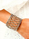 Paparazzi Dizzyingly Diva Silver WIRE OVERLAPPING HOOP CUFF Bracelet Fashion Fix July 2019