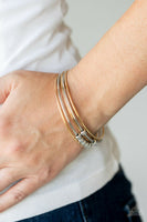 Paparazzi Accessories Stack Challenge Multi Bracelet Bangles Gold Silver 5pc. set