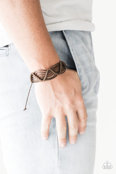 Paparazzi Accessories Rise To The Bait Dr. Brown Urban Bracelet Leather