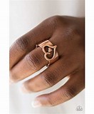 Paparazzi Accessories CUTE AS CUPID - COPPER Heart Ring