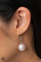 All The Trimmings - Pink Ribbon Pearl Necklace Paparrazi Accessories