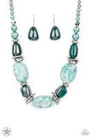 In Good Glazes - Blue Green Necklace Paparrazi Accessories