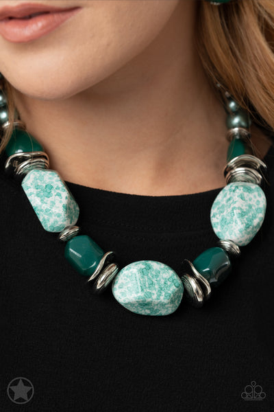 In Good Glazes - Blue Green Necklace Paparrazi Accessories