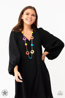 Kaleidoscopically Captivating Colorful Long Necklace Paparrazi Accessories