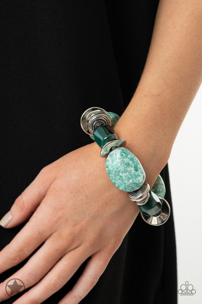 Glaze of Glory - Blue Green Bracelet Paparrazi Accessories p