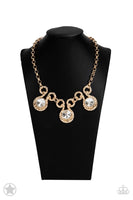 Hypnotized - Gold Bling Necklace Paparrazi Accessories