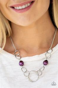 Paparazzi Accessories Lead Role Purple Necklace Silver