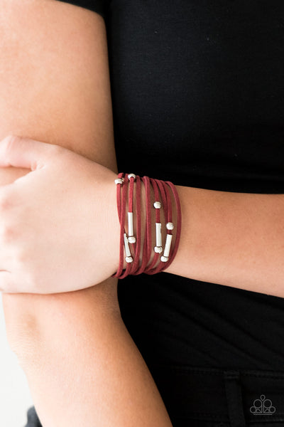 Back To BACKPACKER - Red Bracelet Paparazzi Accessories