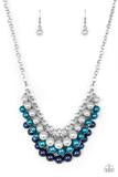 Paparazzi Accessories Run For The HEELS! Blue Pearls Necklace