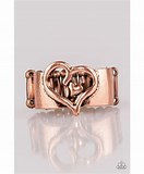 Paparazzi Accessories CUTE AS CUPID - COPPER Heart Ring