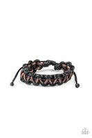 Paparazzi Accessories Weave It At That Black Urban Bracelet Leather