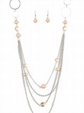 Paparazzi Accessories Bubbly Bright Brown Necklace