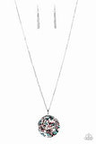 Paparazzi Accessories Metro Mosaic Multi Necklace Acrylic Blue Pink Black Long