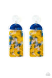 Paparazzi Accessories HAUTE on Their Heels Yellow Acrylic Earrings