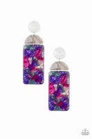 Paparazzi Accessories HAUTE on Their Heels Purple Acrylic Earrings