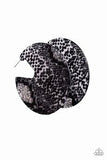 Paparazzi Accessories Hit or Hiss Black Acrylic Hoop Earrings